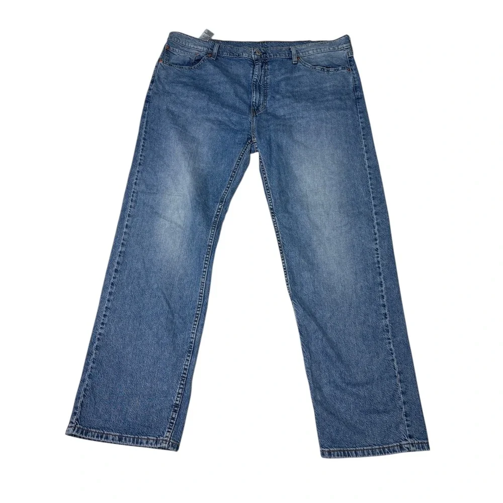 Levi's 505 Jeans Mens W42 L30 Regular Fit Straight Leg Medium Wash Denim